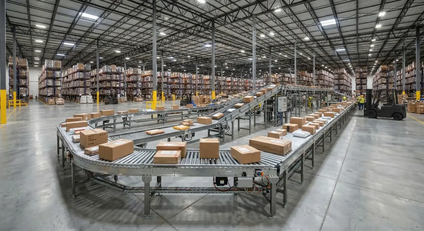 Roller conveyor line supplied for a Lehigh Valley warehouse